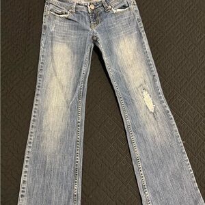 American Eagle sz0 regular stretch Blue Flare Jeans vintage
